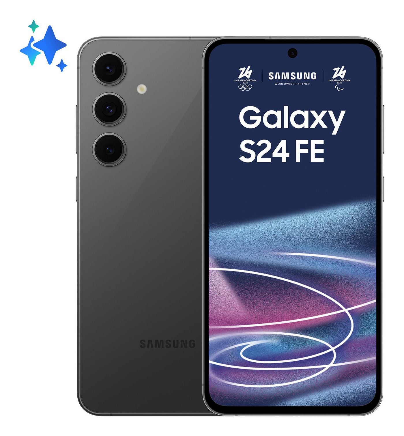 Samsung Galaxy S24 FE – Graphit, 6,7", 2340 × 1080, Android 14, 128 GB, 8 GB, Dual-SIM, 5G, IP68