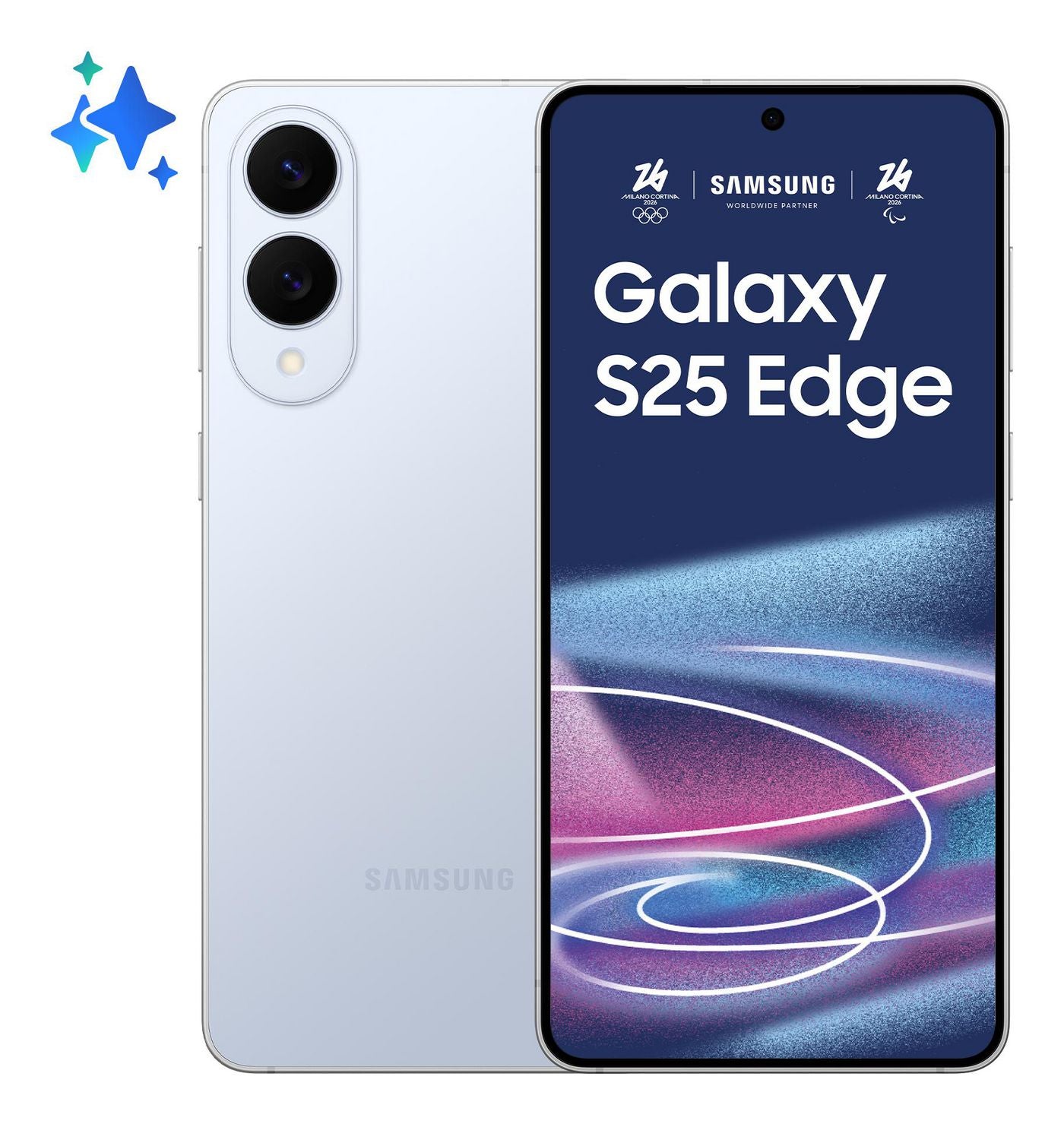 Samsung Galaxy S25 Edge – titanium icyblue, 6,7", 3120 × 1440, Android 15, 256 GB, 12 GB, Dual-SIM, 5G, IP68