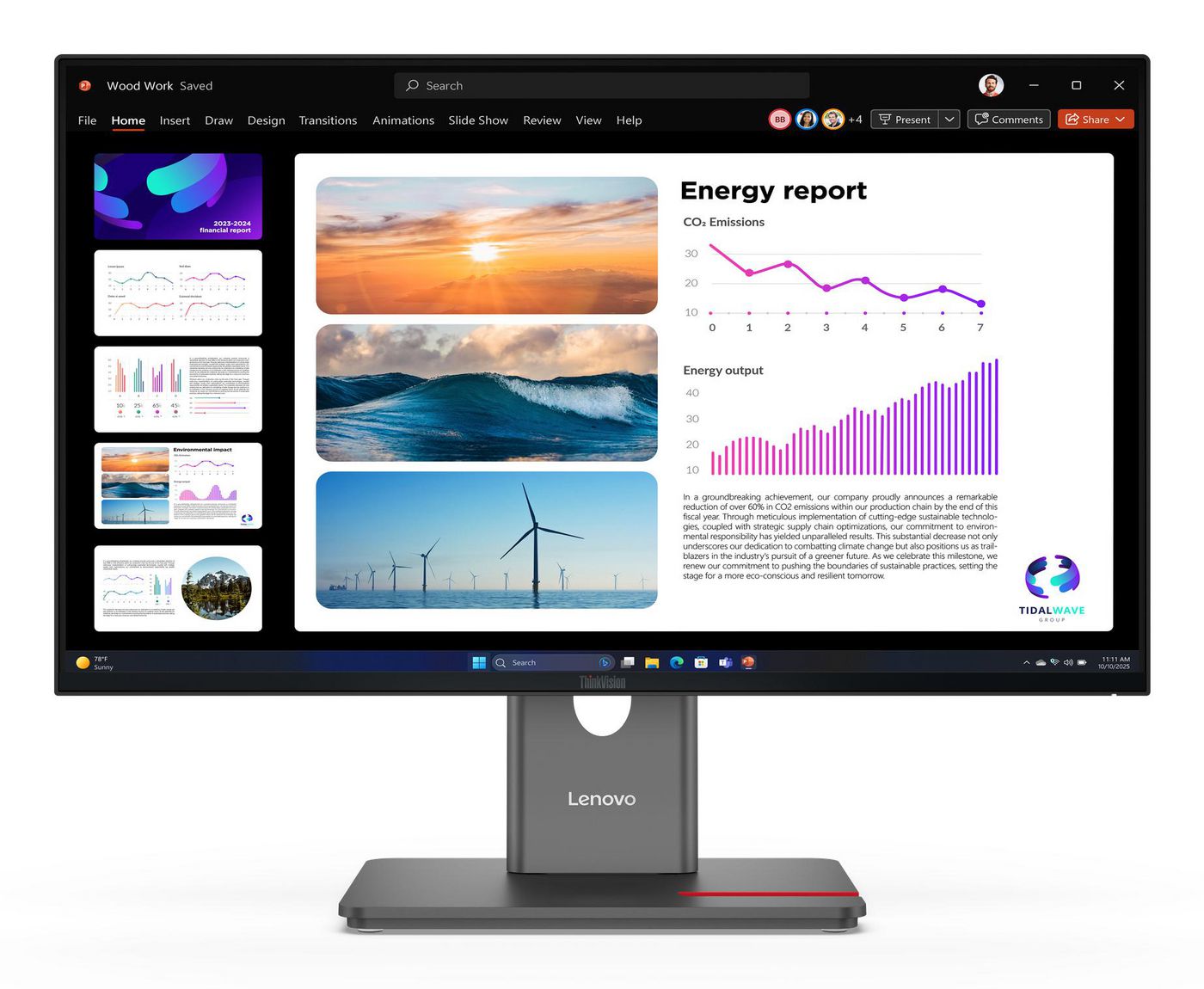 Lenovo Thinkvision P24Q-40 LED Monitor, 23,8", 2560 × 1440 (WQHD), LCD, Schwarz
