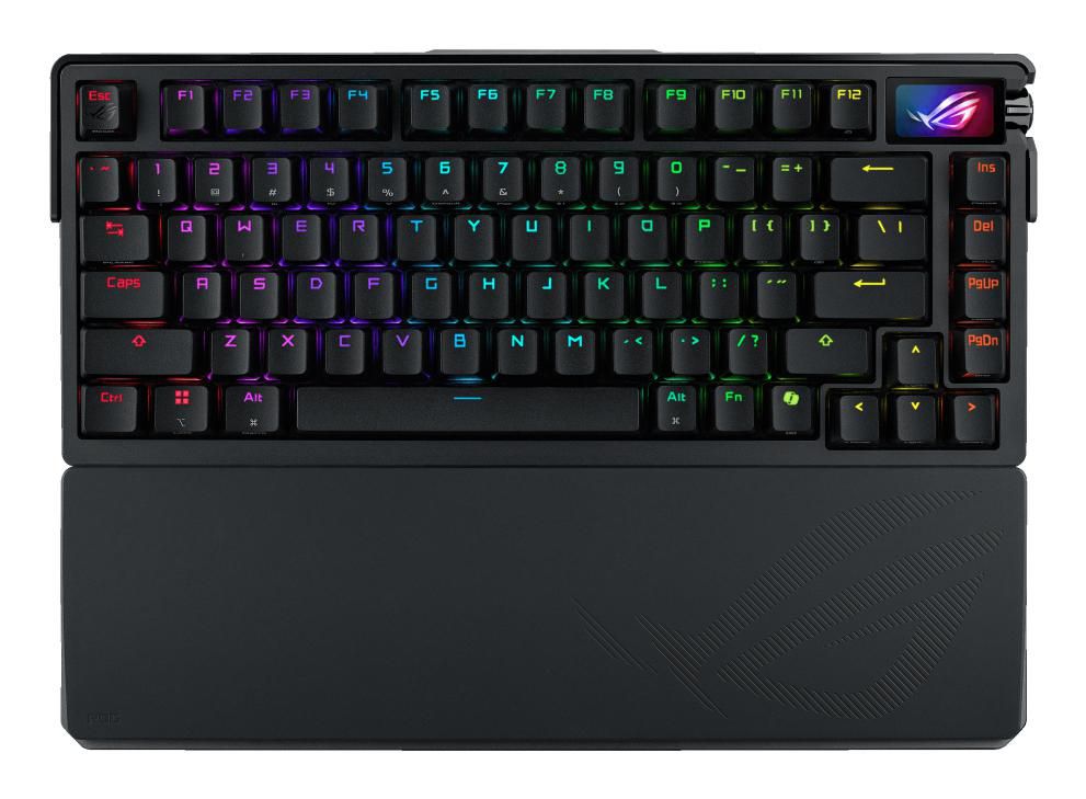 ASUS ROG Azoth – Gaming-Tastatur 75% – mechanisch, RGB – Bluetooth & 2,4 GHz (USB-A) – QWERTZ (FR)