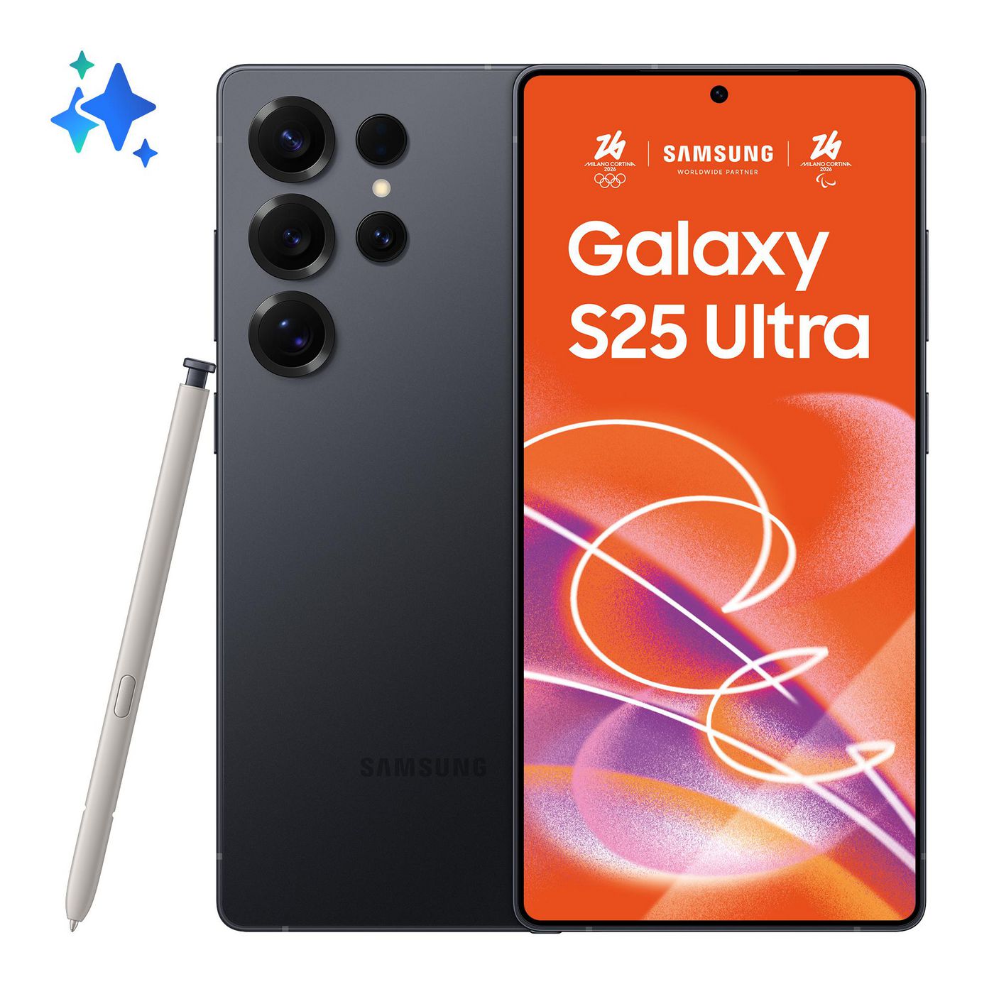 Samsung Galaxy S25 Ultra – schwarz, 6,9", 3120 × 1440, Android 15, 512 GB, 12 GB, Dual-SIM, 5G, IP68, NFC