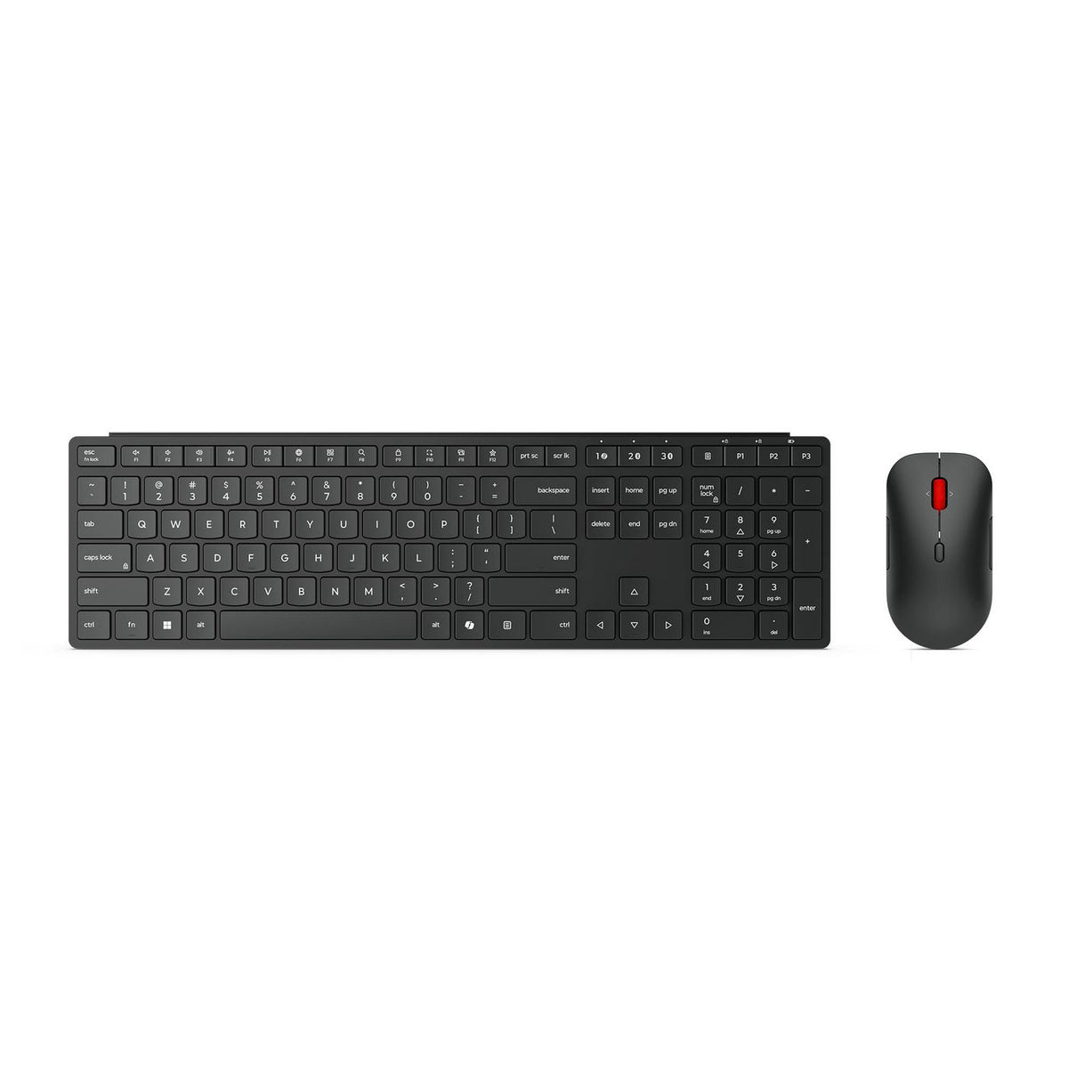 Lenovo Tastatur- und Maus-Set – Bluetooth 5.4 & 2.4 GHz (USB-A Empfänger) – Schwarz