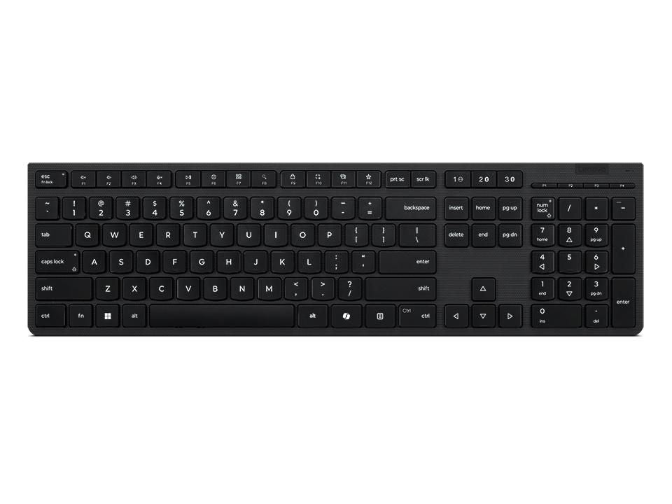 Lenovo Home/Office RF – Tastatur – Schere – Bluetooth & 2,4 GHz (USB-A-Empfänger) – AZERTY (BE) – Schwarz