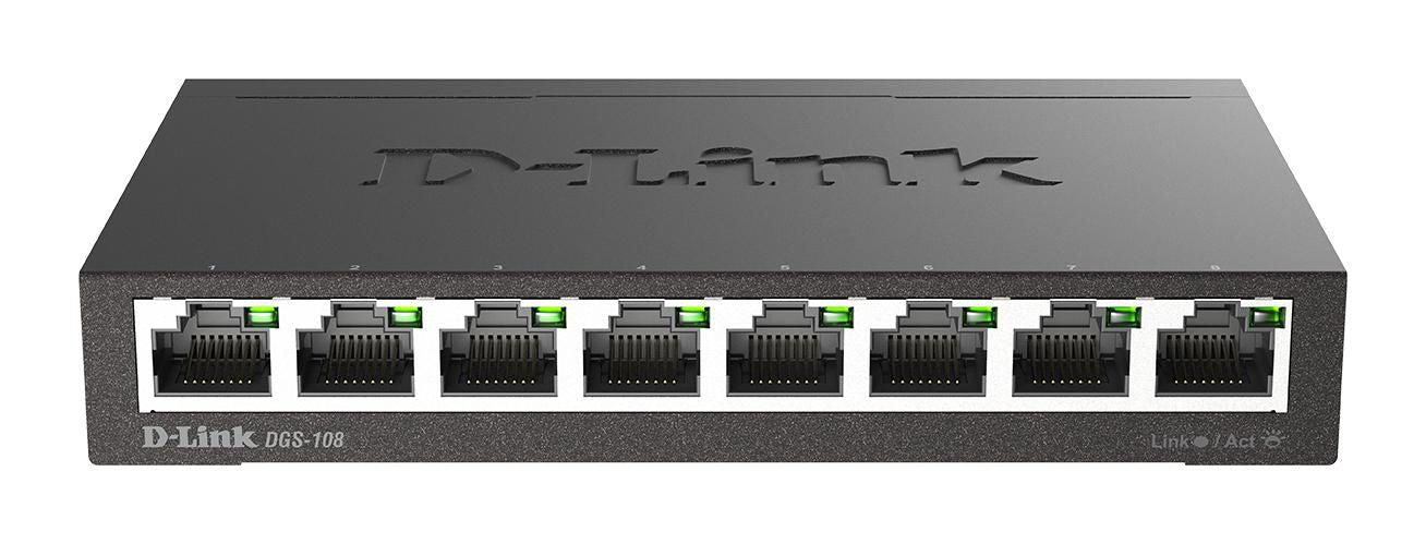 D-Link DGS-108/E – Unmanaged Switch – 8× 1G, Desktop
