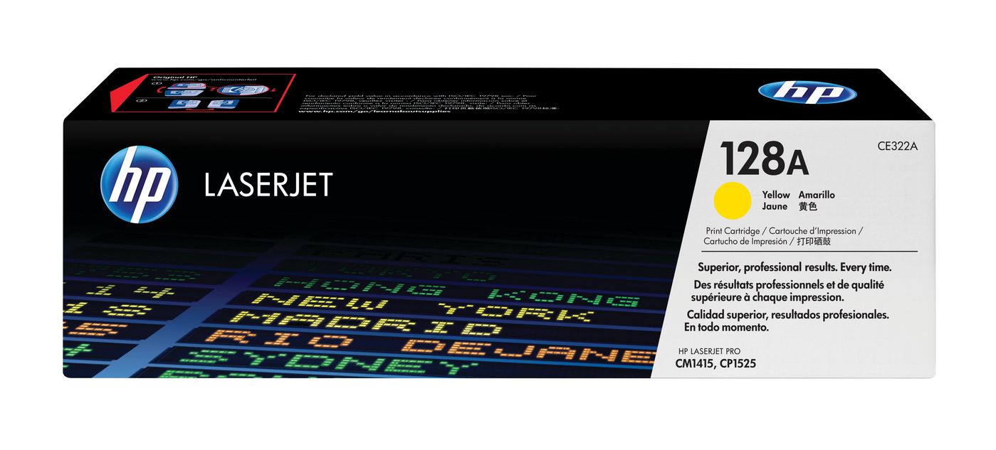 HP Toner 128A – gelb, 1300 Seiten – für Color LaserJet CP1525