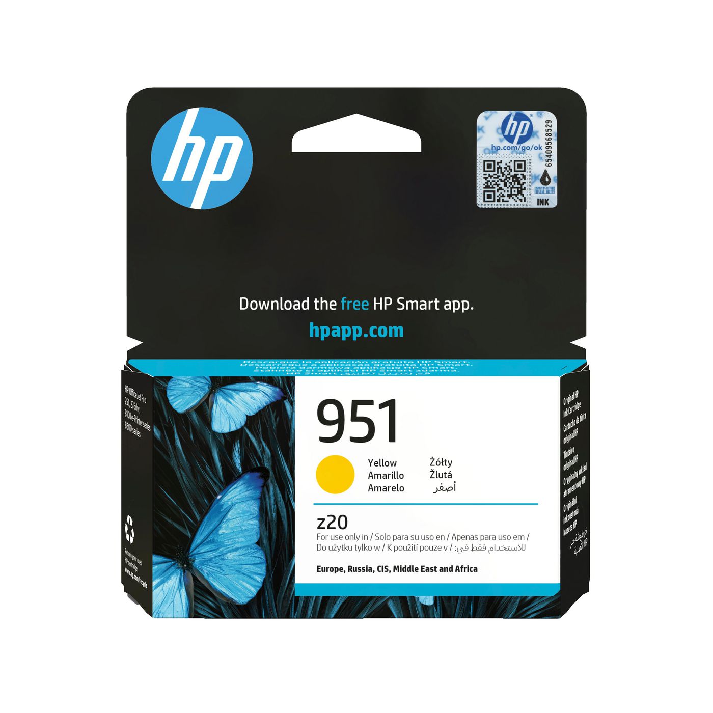 HP 951 Gelb Tintenpatrone (Original) – 700 Seiten – für HP OfficeJet Pro 276/8100/8600 … – CN052AE