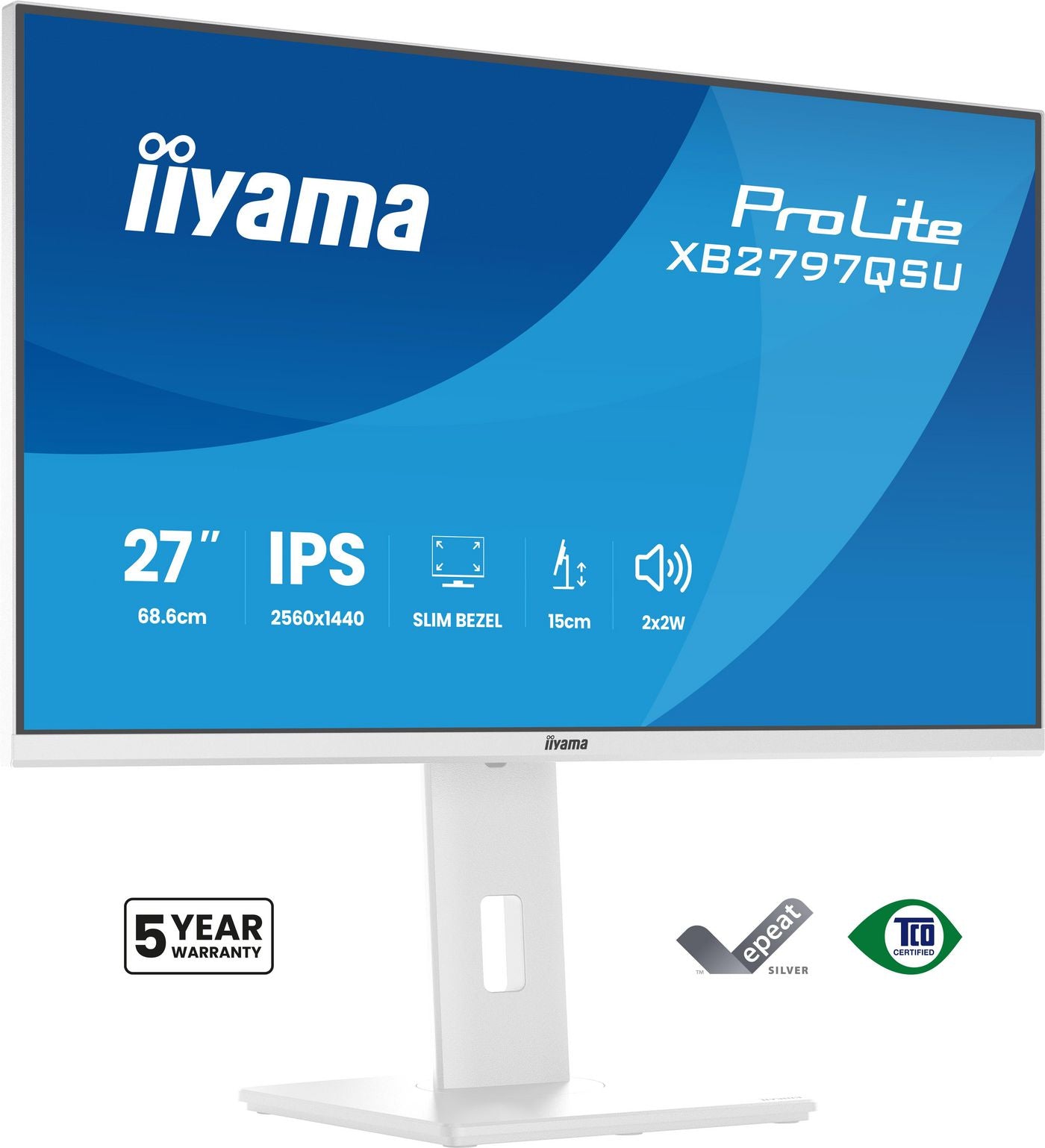 iiyama ProLite XB2797QSU-W1 – 27", 2560 × 1440 (WQHD), IPS