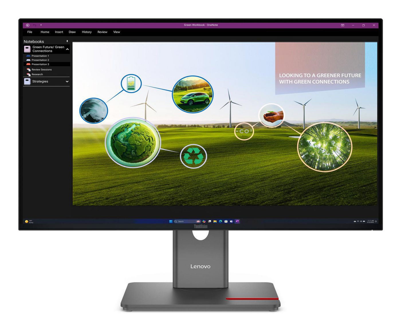 Lenovo ThinkVision P27q-40 – 27", 2560 × 1440 (WQHD), IPS, 120 Hz, USB-C 15 W, Webcam, HDR10