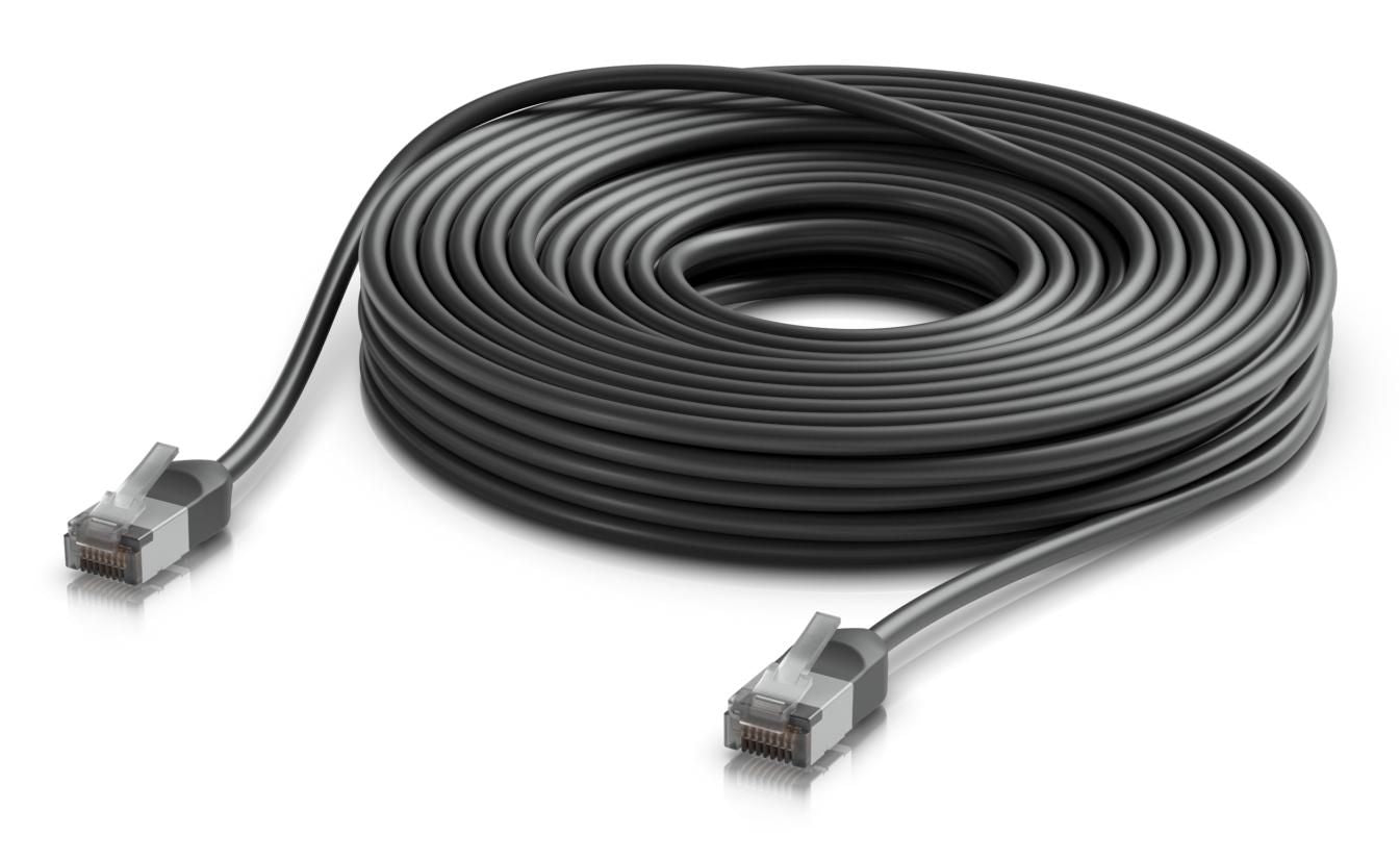 Ubiquiti Patchkabel – Cat6a F/UTP, 15 m, Schwarz, RJ-45