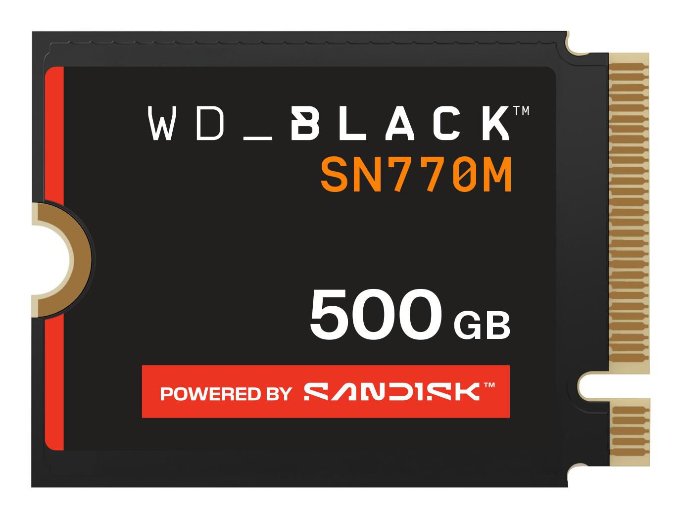 Western Digital WD Black SN770M – 500 GB M.2 (2230, 22×30 mm), NVMe, PCIe 4.0, TLC 3D NAND