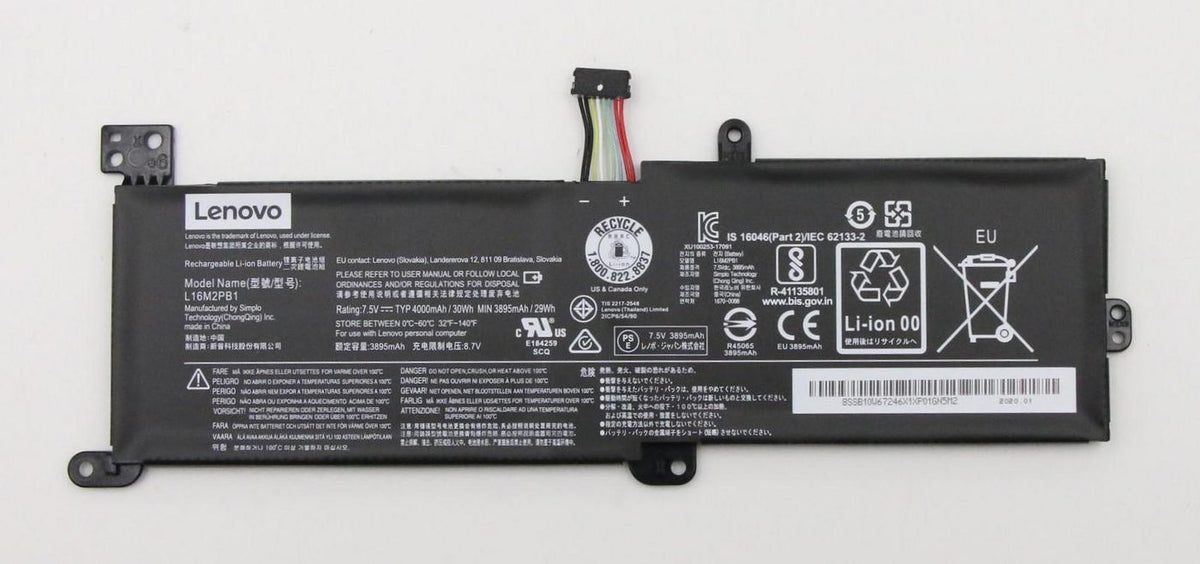 Lenovo Notebook-Akku – für Lenovo-Notebooks – 30 Wh, 7,5 V (2 Zellen, Li-ion)