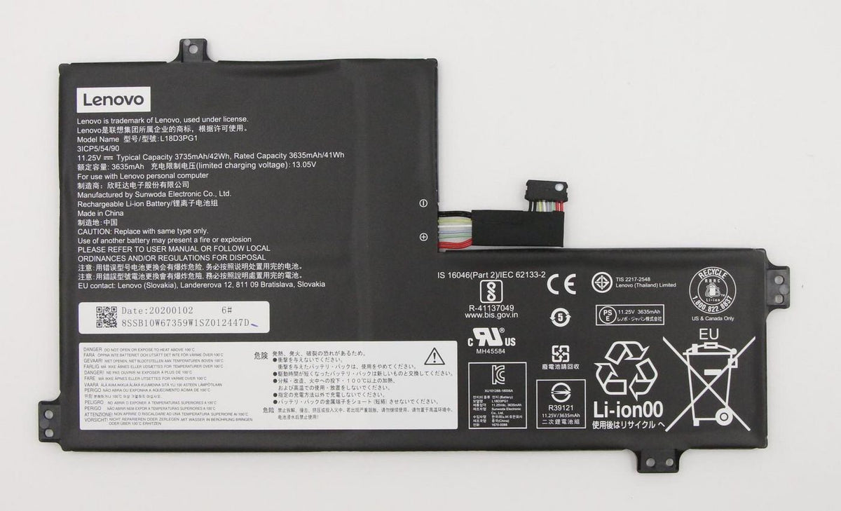 Lenovo Notebook-Akku – für Lenovo Notebooks – 42 Wh, 11,25 V (3 Zellen)