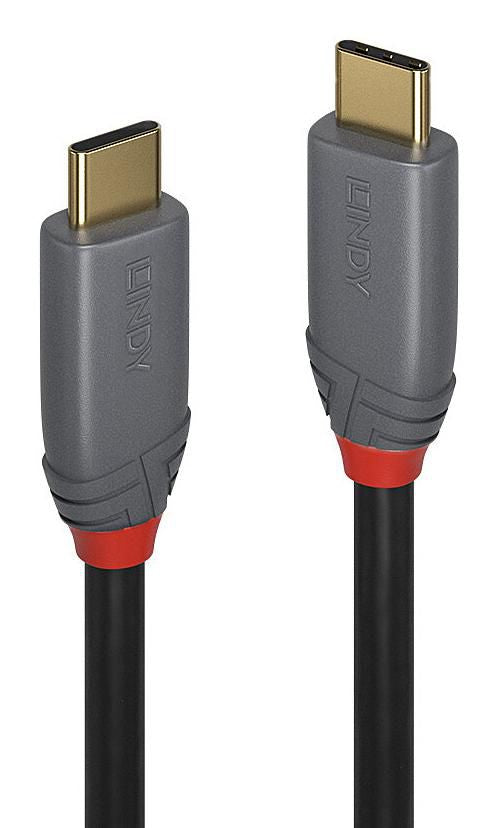 Lindy USB-C auf USB-C Kabel – USB 3.2 Gen 2 (10 Gbit/s) – 5 m – PD 100 W – PVC-Mantel – Schwarz
