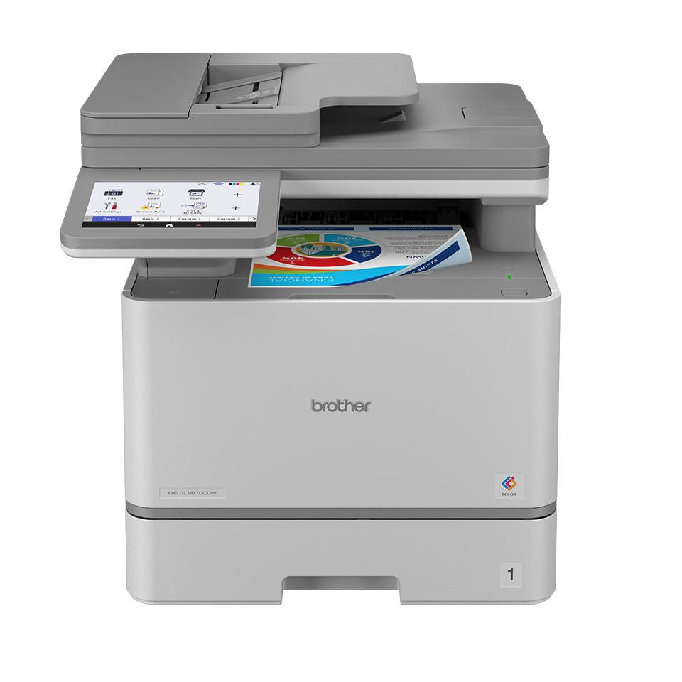 Brother Multifunktions-Laserdrucker – Farblaser-Multifunktionsdrucker, A4, 4-in-1, Duplex, ADF, WLAN/LAN
