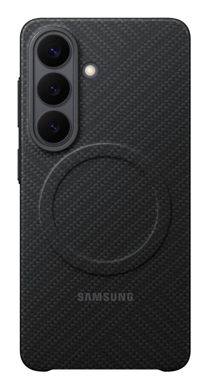 Samsung M1 – Backcover – für Samsung Galaxy S26, Schwarz, Karbonfaser, kabelloses Laden