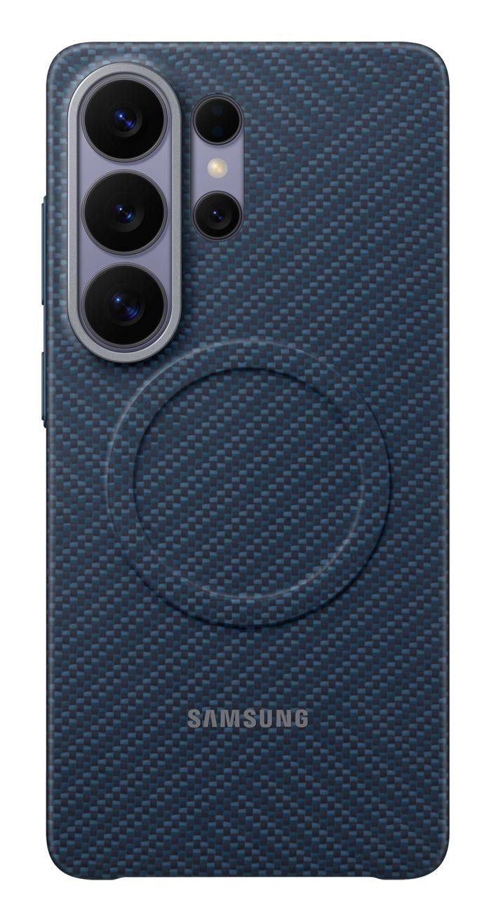 Samsung Backcover – für Samsung Galaxy S26 Ultra, Dunkelblau, Karbonfaser, kabelloses Laden