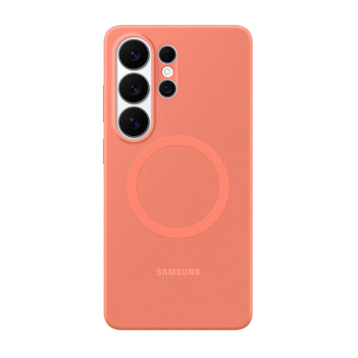 Samsung Backcover – für Samsung S26, MagSafe, Silikon, Koralle