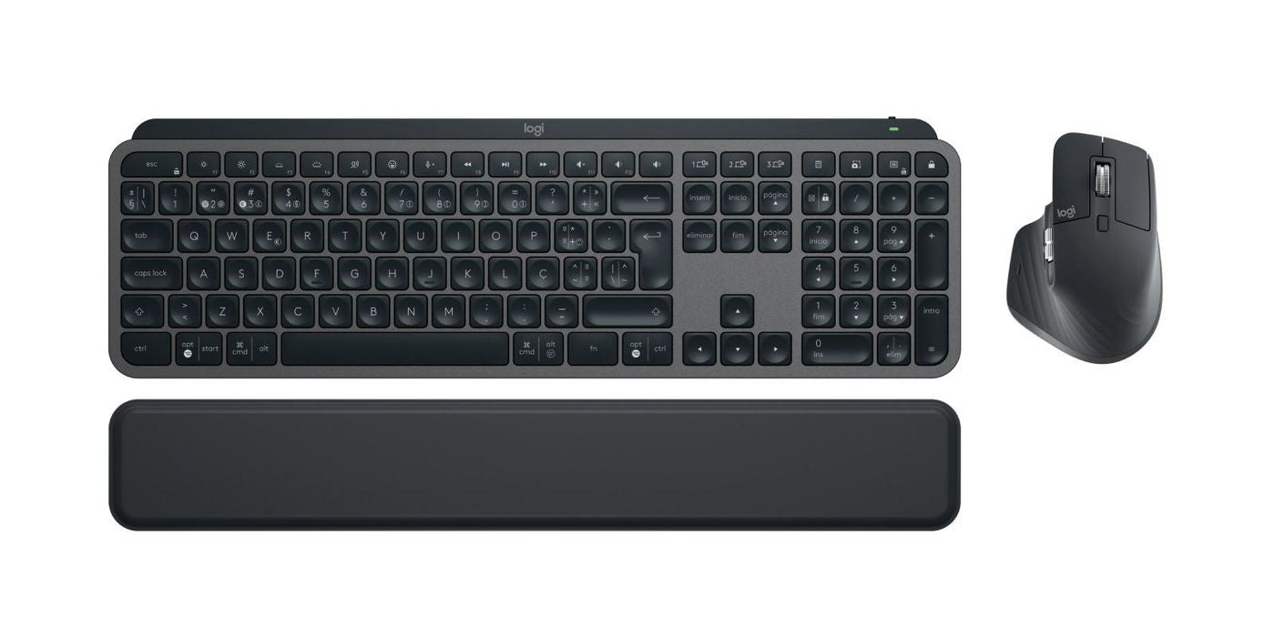 Logitech MX Keys S Combo – Tastatur- und Maus-Set – Scherenmechanik – Bluetooth & 2,4 GHz (Logi Bolt) – Beleuchtet – Graphit