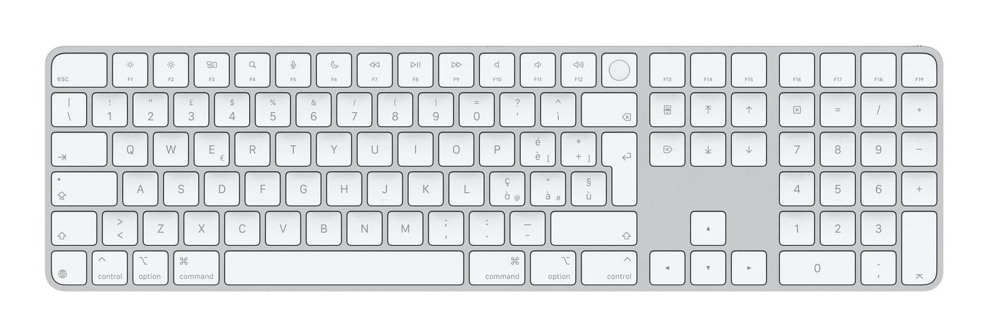 Apple Magic Keyboard Universal – Tastatur – Bluetooth & USB‑C – QWERTY (IT) – Weiss – für Mac