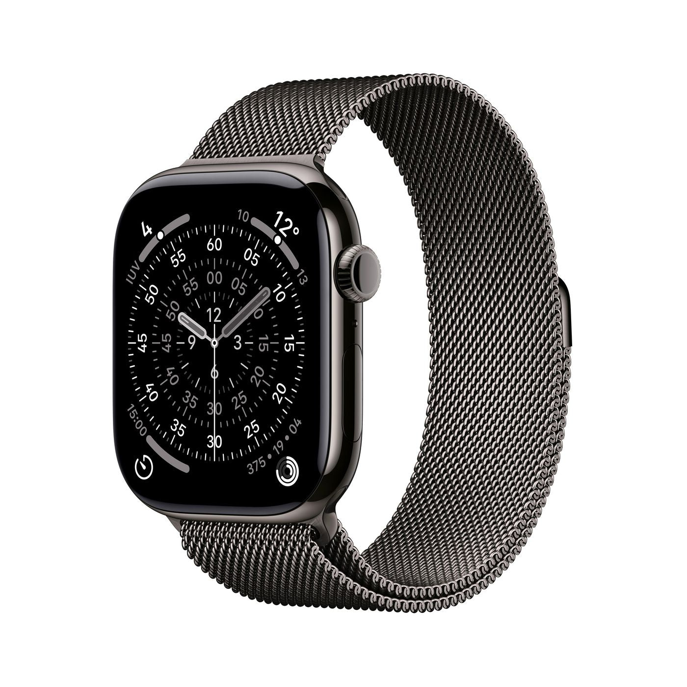 Apple Watch Series 11 46 mm GPS + Cellular – Titan, Milanese Loop, Titan, M/L, 50 m, für iPhone