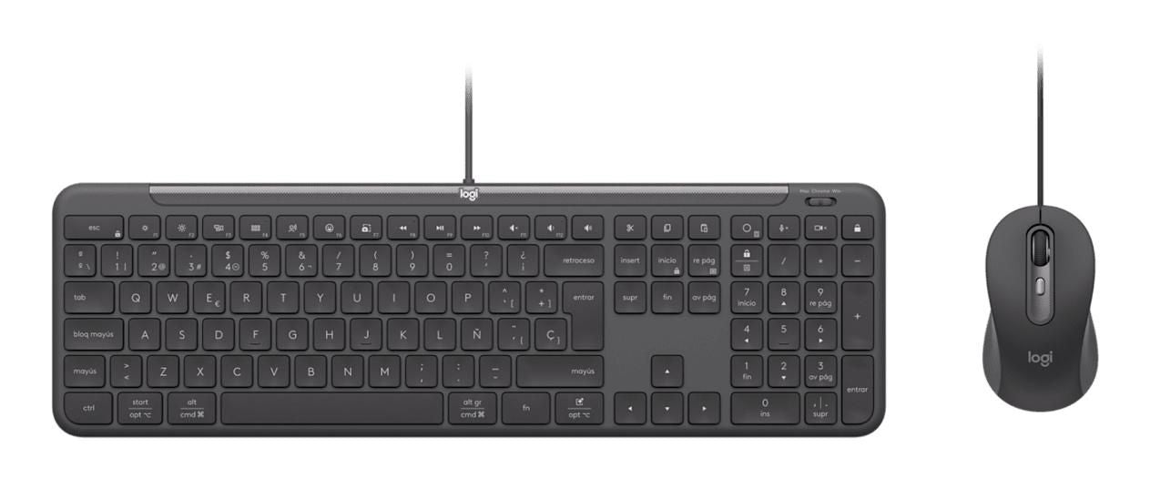 Logitech Signature Slim – Tastatur-Maus-Set – kabelgebunden – QWERTY (PT) – Graphit