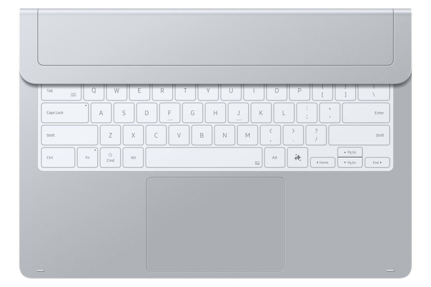 Samsung EF-DX935 Tastatur-Case für Galaxy Tab S11 Ultra – Pogo Pin, QWERTZ (CH), mit Trackpad – Silber