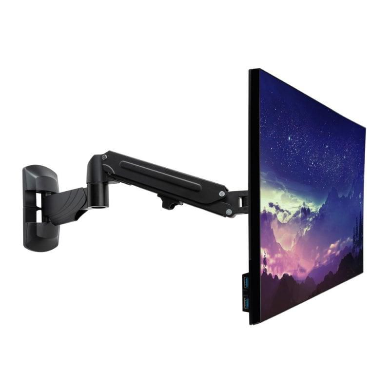 Lindy 40712 – Monitor-Wandhalterung – 1 Monitor – 13–32" – VESA 75×75/100×100 mm – bis 9 kg/Monitor – Schwarz