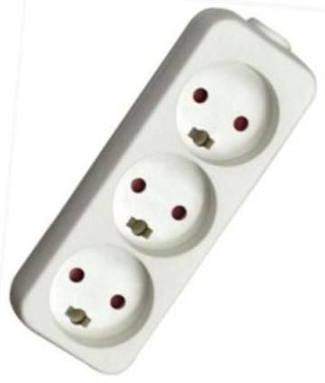 Microconnect Adapter, 3× dänisch (Typ K), ohne Kabel