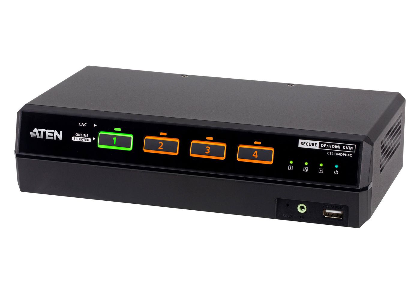 ATEN 4-Port Secure KVM-Switch, DisplayPort/HDMI Dual-View – 5120 × 2880, USB, PP v4.0