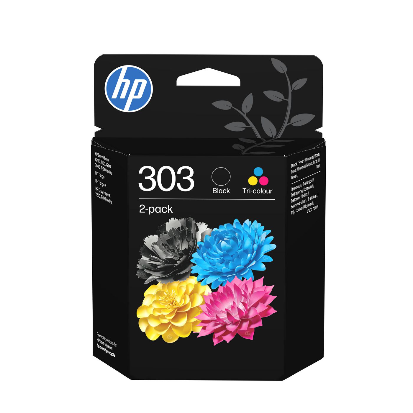 HP 303 Tintenpatronen-Multipack, Schwarz/Dreifarbig (Original) – für HP Envy 6200/7134/7800