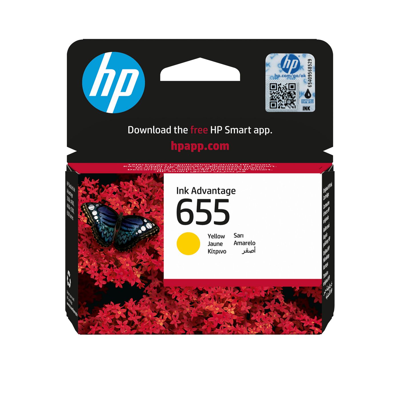 HP 655 Gelb Tintenpatrone (Original) – 600 Seiten – für HP 655