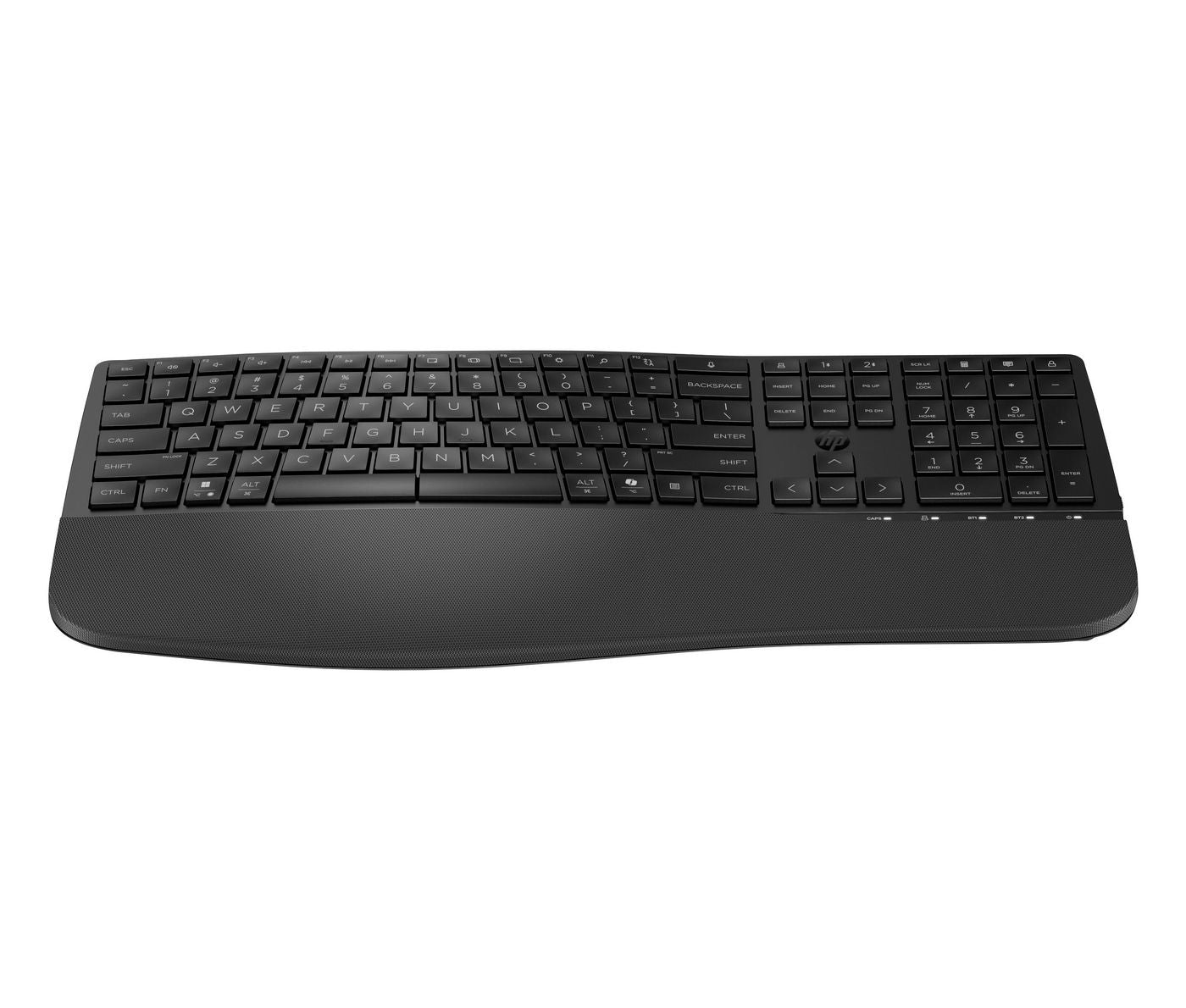 HP 680 Comfort – Tastatur – Bluetooth & 2,4 GHz (USB-A Empfänger) – mit Handballenauflage – Schwarz