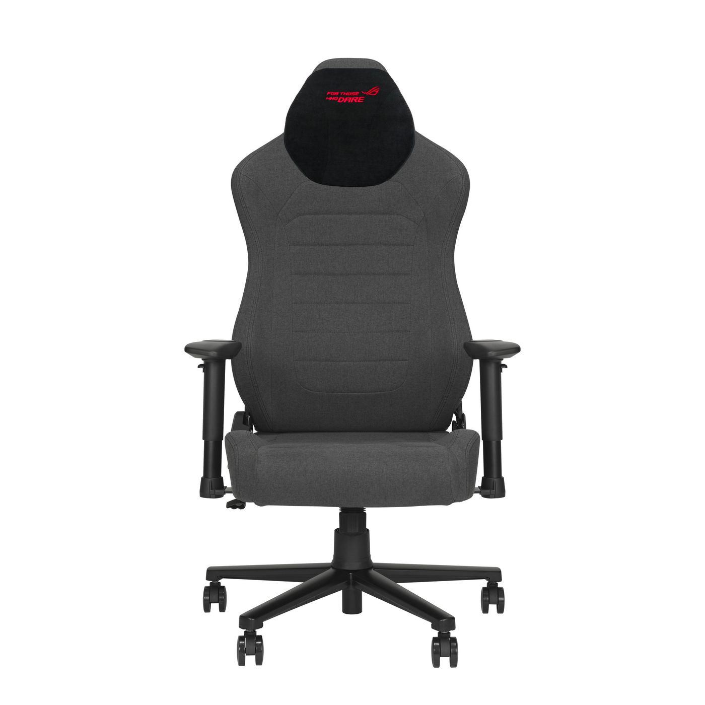 ASUS SL201C ROG Aethon Gaming-Stuhl – Stoff – Grau, 2D-Armlehnen, mit Kopfstütze, Lendenkissen, bis 136 kg