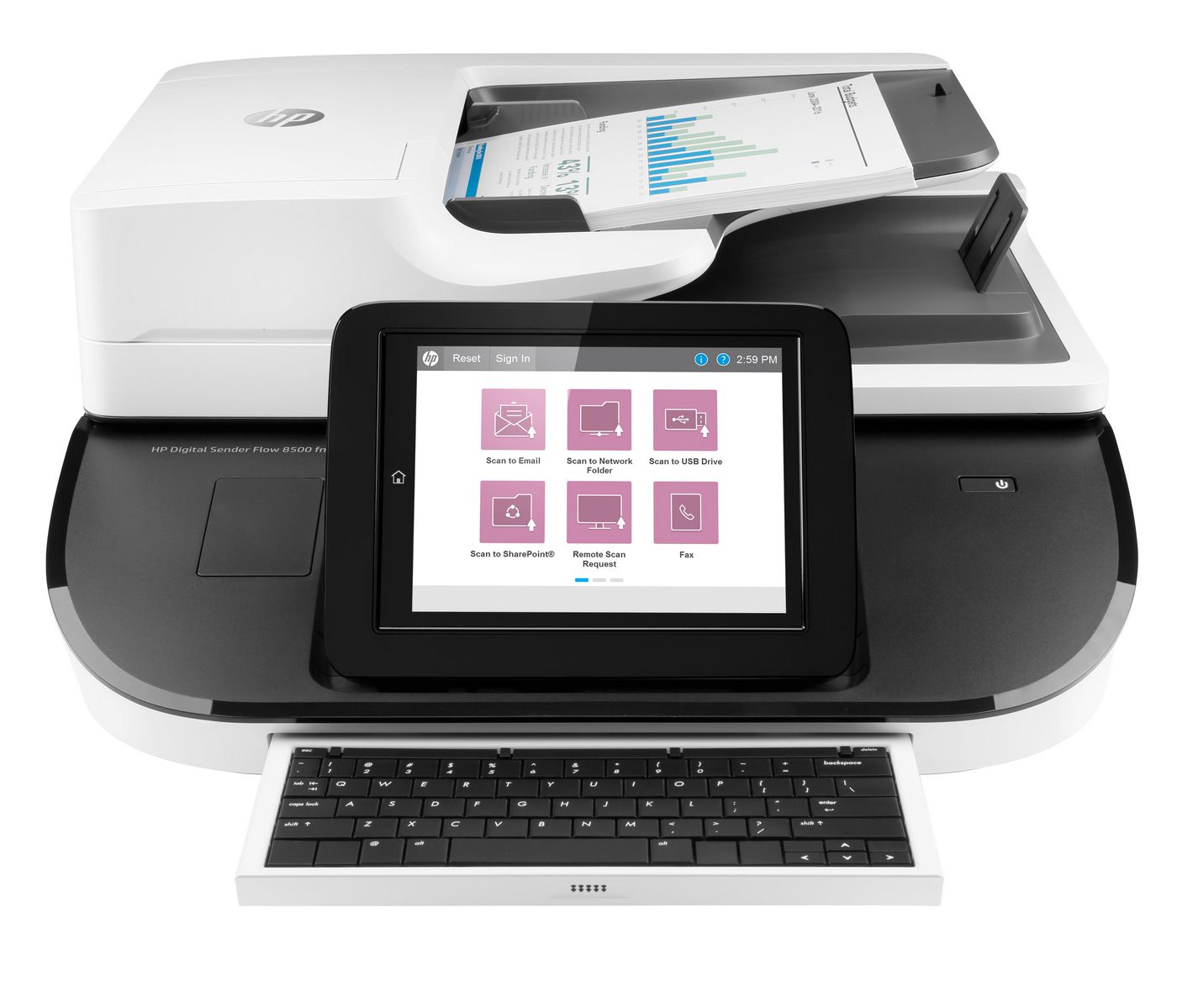 HP Flow 8500 Fn2 – Flachbett + ADF, A4