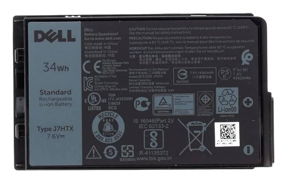 DELL Origin Storage Notebook-Akku – für Dell Latitude 12 Rugged Extreme 7212 – 34 Wh, 7,4 V, 2 Zellen – Schwarz