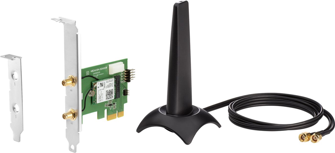 HP Intel AX210 WLAN-Adapter – Wi-Fi 6E (802.11ax), Bluetooth 5.2, mit externen Antennen