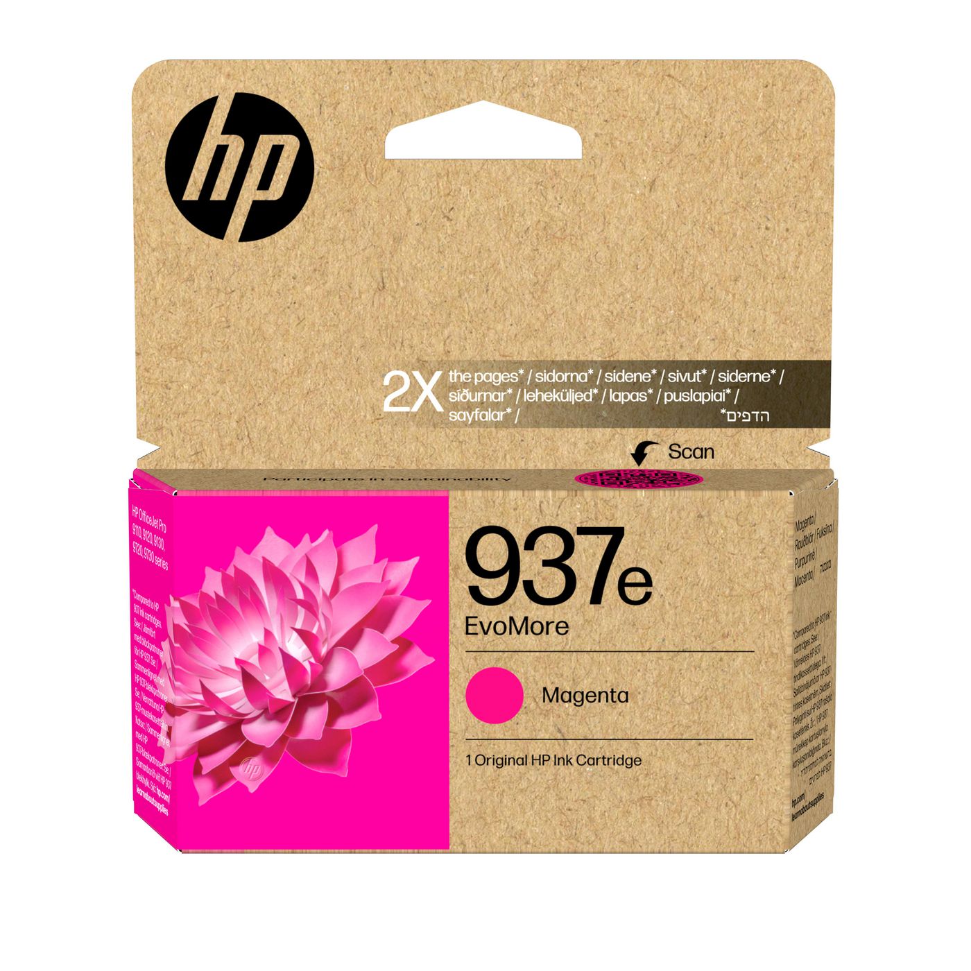 HP 937EXL Magenta Tintenpatrone (Original) – 1'650 Seiten – für HP 937E