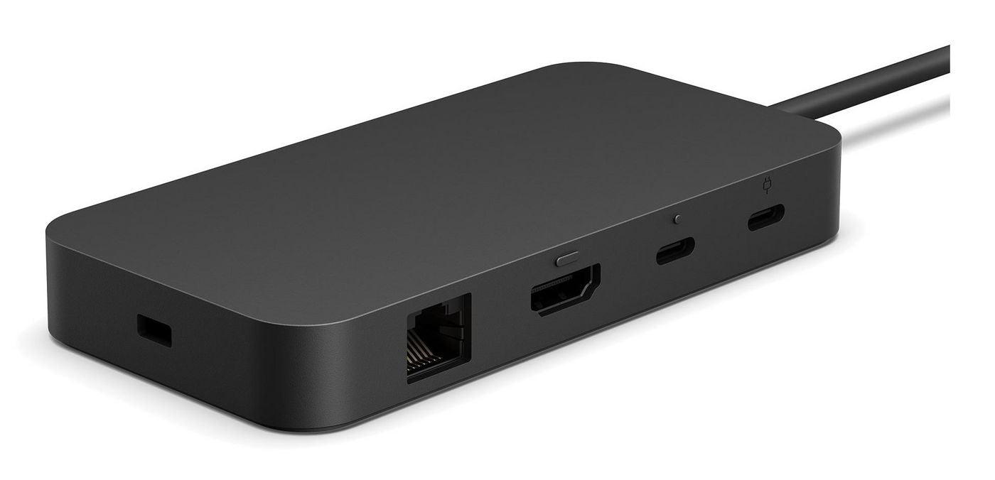 Microsoft Surface Dockingstation – USB4, 1× HDMI, 1× USB-A, 2× USB-C, 100 W PD, GbE, für Surface