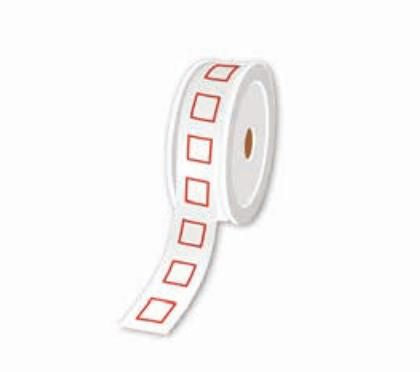 Brother LTZ12015FGHS – Etiketten (Rolle) 15 × 15 mm – weiss, rot – 300 Etiketten/Rolle