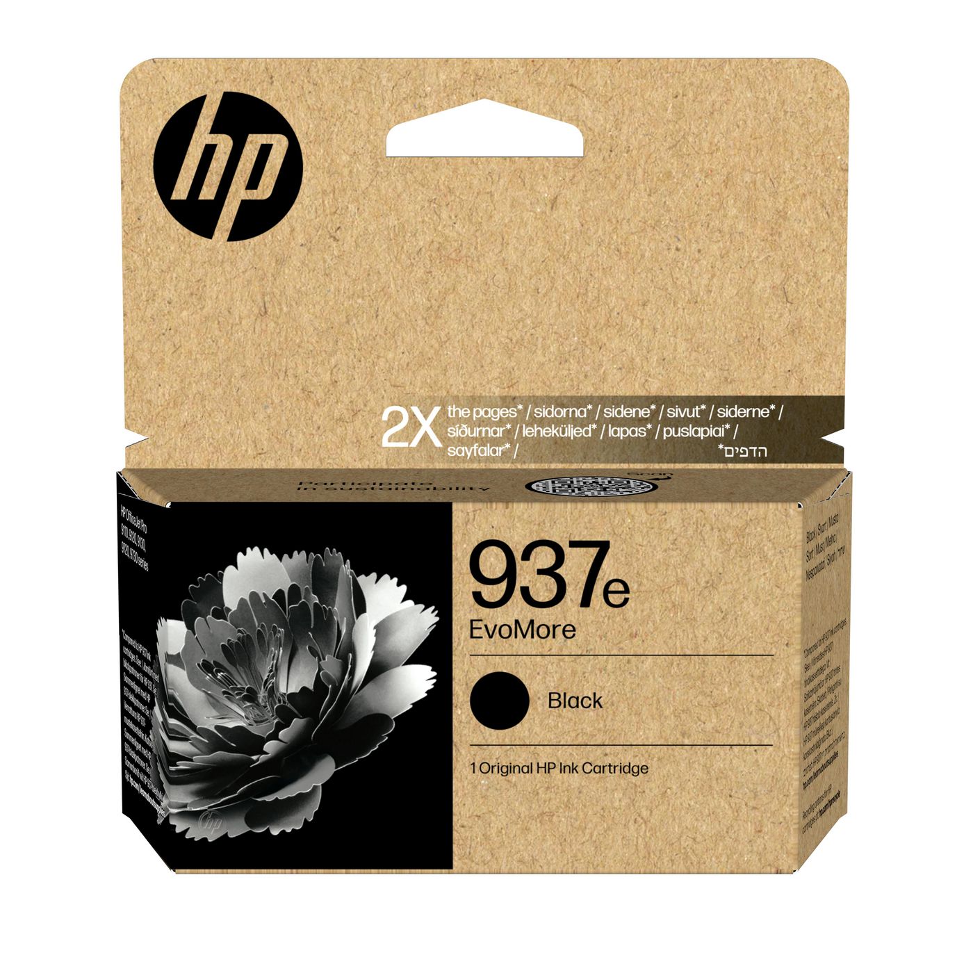 HP 937EXL Schwarz Tintenpatrone (Original) – 2'500 Seiten – für HP 937E