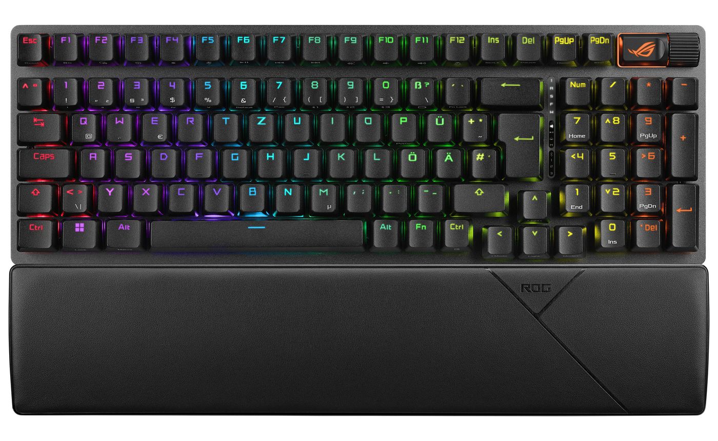 ASUS ROG Strix Scope II 96 – Gaming-Tastatur 96% – Mechanisch – Kabelgebunden & Bluetooth & 2,4 GHz – RGB