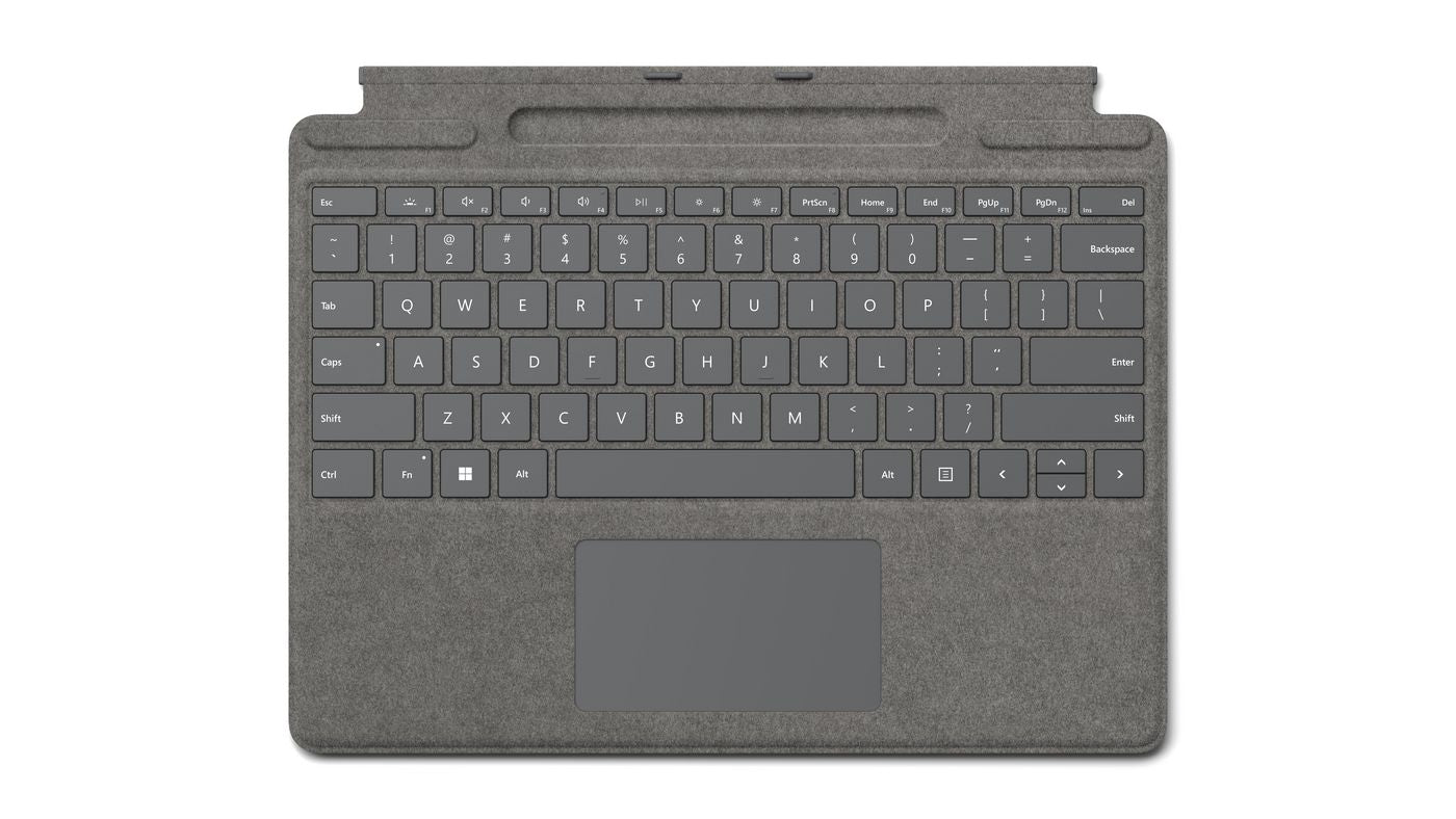 Microsoft Tastatur-Case für Surface Pro 12,3" – Smart Connector, mit Trackpad, Alcantara – Schwarz