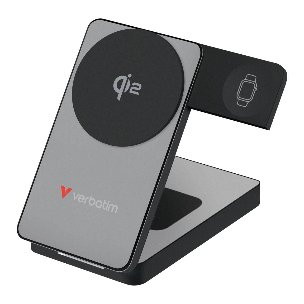 Verbatim Charge 'n' Go Qi2 Magnetische MagSafe Powerbank 10'000 mAh – 30 W PD, Qi2 15 W, 1× USB-C, grau
