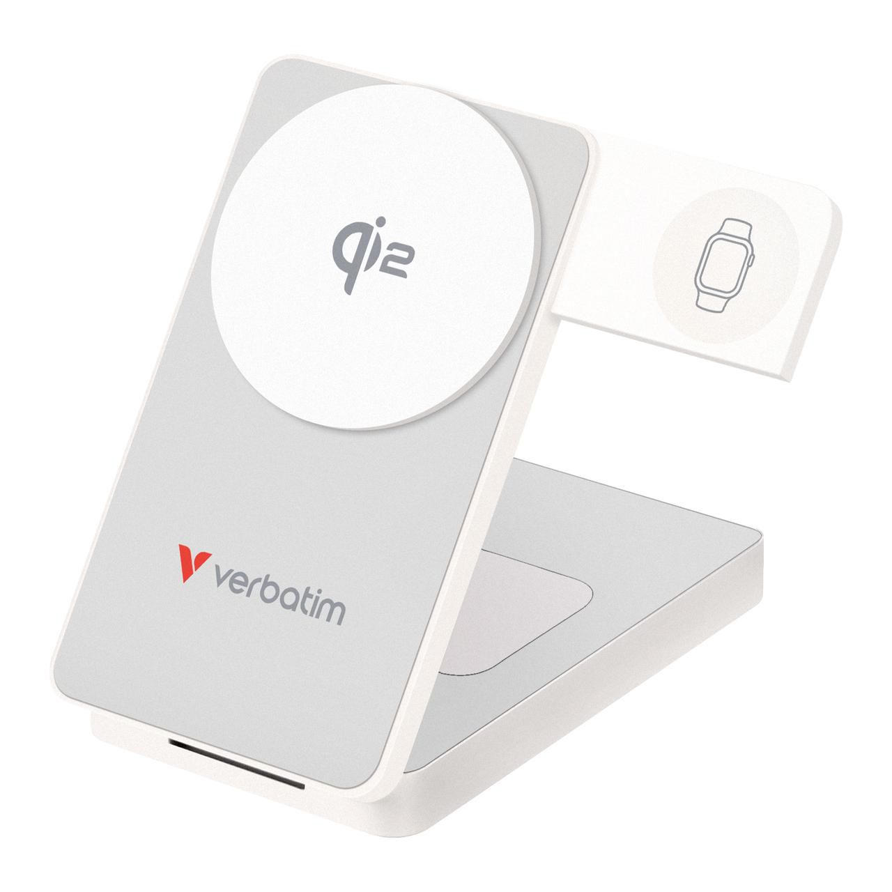 Verbatim Charge 'n' Go MagSafe Powerbank 10'000 mAh – 30 W PD, Qi2 15 W, 1× USB-C, weiss
