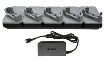 Zebra ShareCradle Lade-Cradle – Slots ×5, inkl. Netzteil – für Zebra TC201 (mit Rugged Boot)