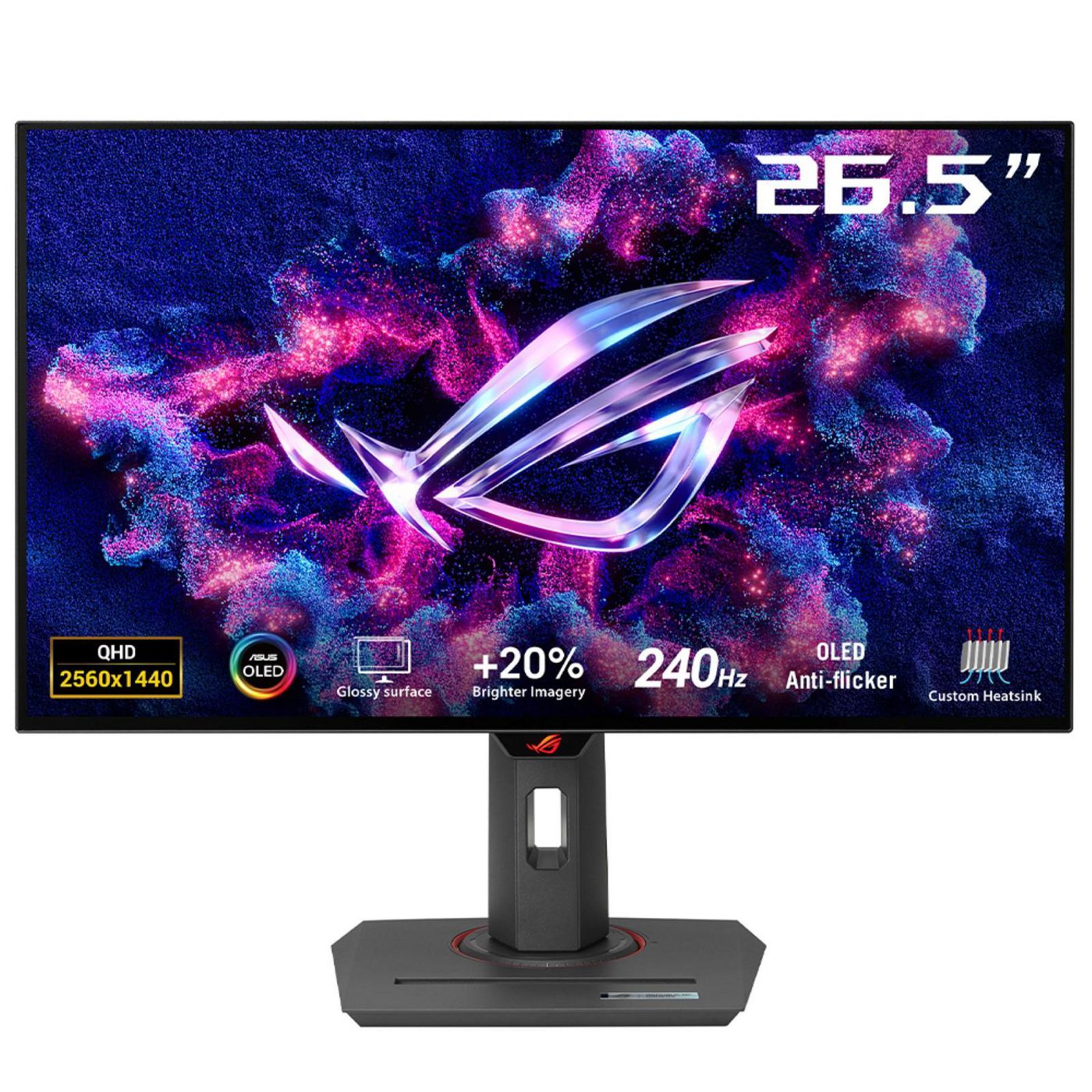 ASUS ROG Strix OLED XG27AQDMG – 26,5", 2560 × 1440 (WQHD), OLED, 240 Hz, DisplayHDR 400 True Black