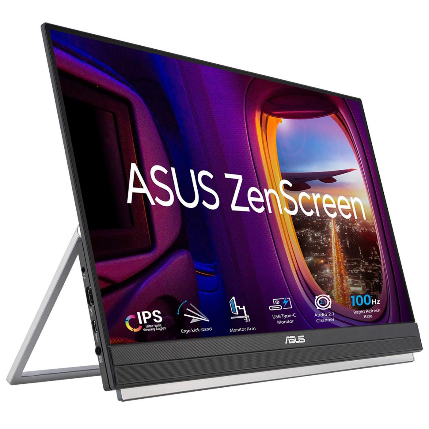 ASUS ZenScreen MB229CF (90LM08S5-B01A70) – 21,5", 1920 × 1080 (Full HD), IPS, 100 Hz, USB-C 60 W