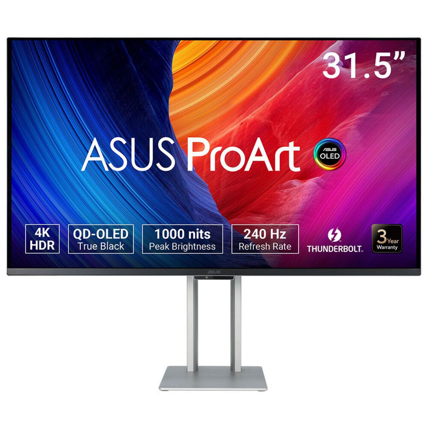 ASUS PA32UCDM – 31,5", 3840 × 2160 (4K), OLED, 240 Hz, USB-C 96 W, Thunderbolt 4, DisplayHDR 400