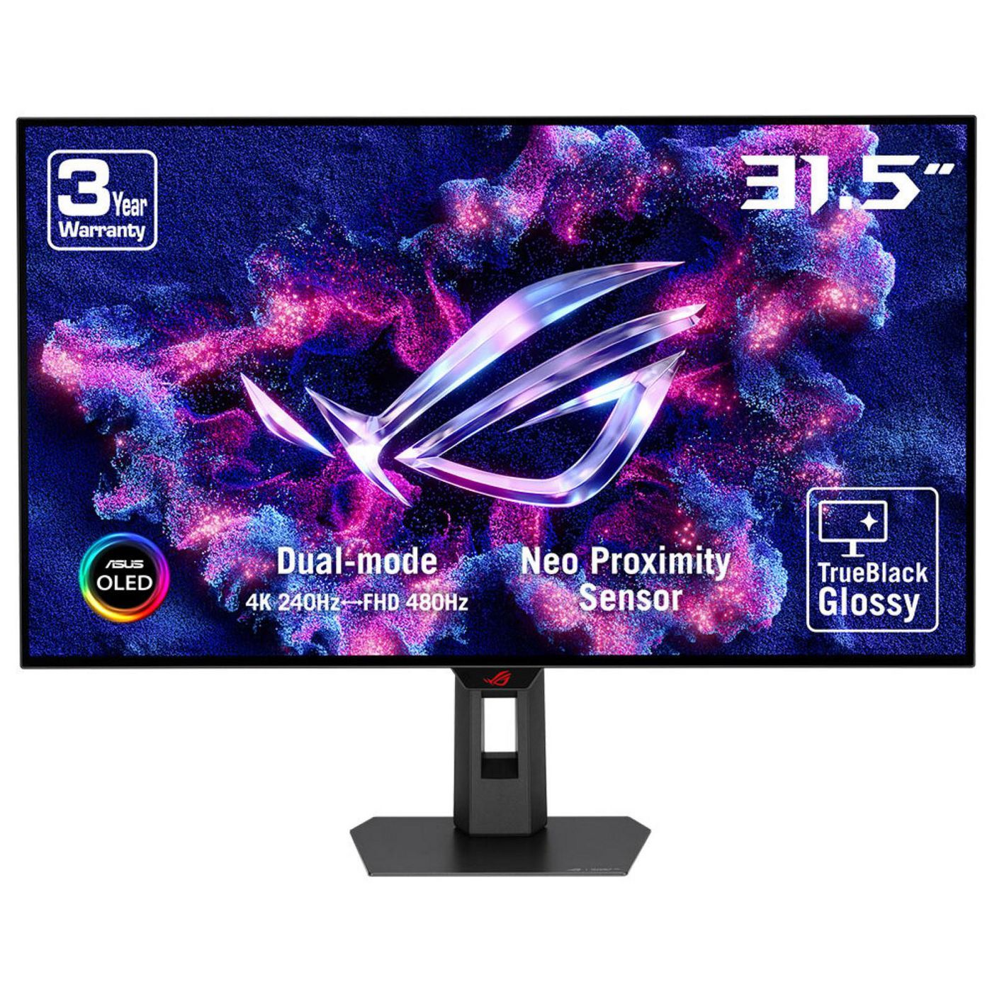 ASUS Xg32Ucwmg – 31,5", 3840 × 2160 (4K), OLED, 240 Hz, USB-C 15 W, KVM, DisplayHDR 400