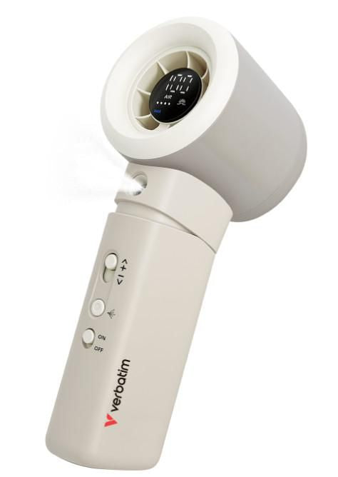 Verbatim Handventilator Cool 'n' Go Aqua Breeze – Weiss/Silber